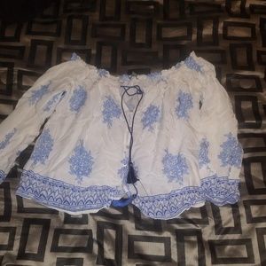 Off shoulder white top Charlotte Russe